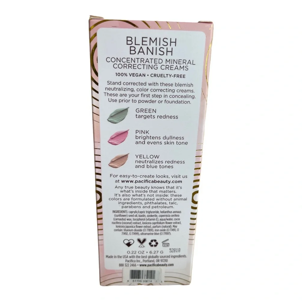 Pacifica Beauty Blemish Banish Concealers Correcting Creams .22 Ounces New